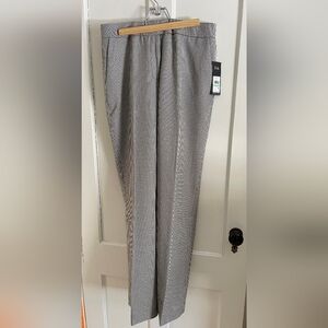 Karl Lagerfeld Black and White Houndstooth & Crystals Women's Pants